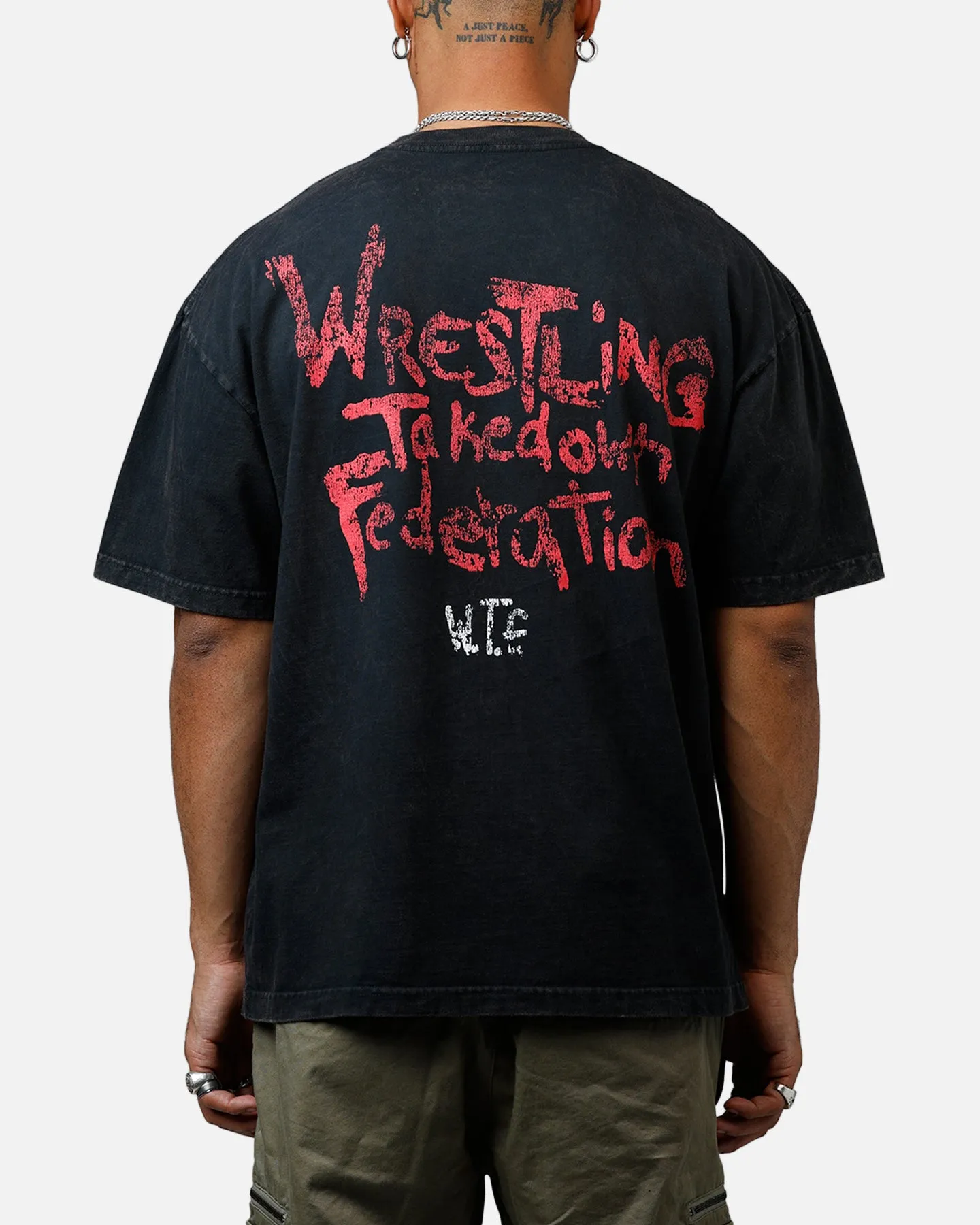 73 Studio WTF Heavyweight T-Shirt Black Acidwash