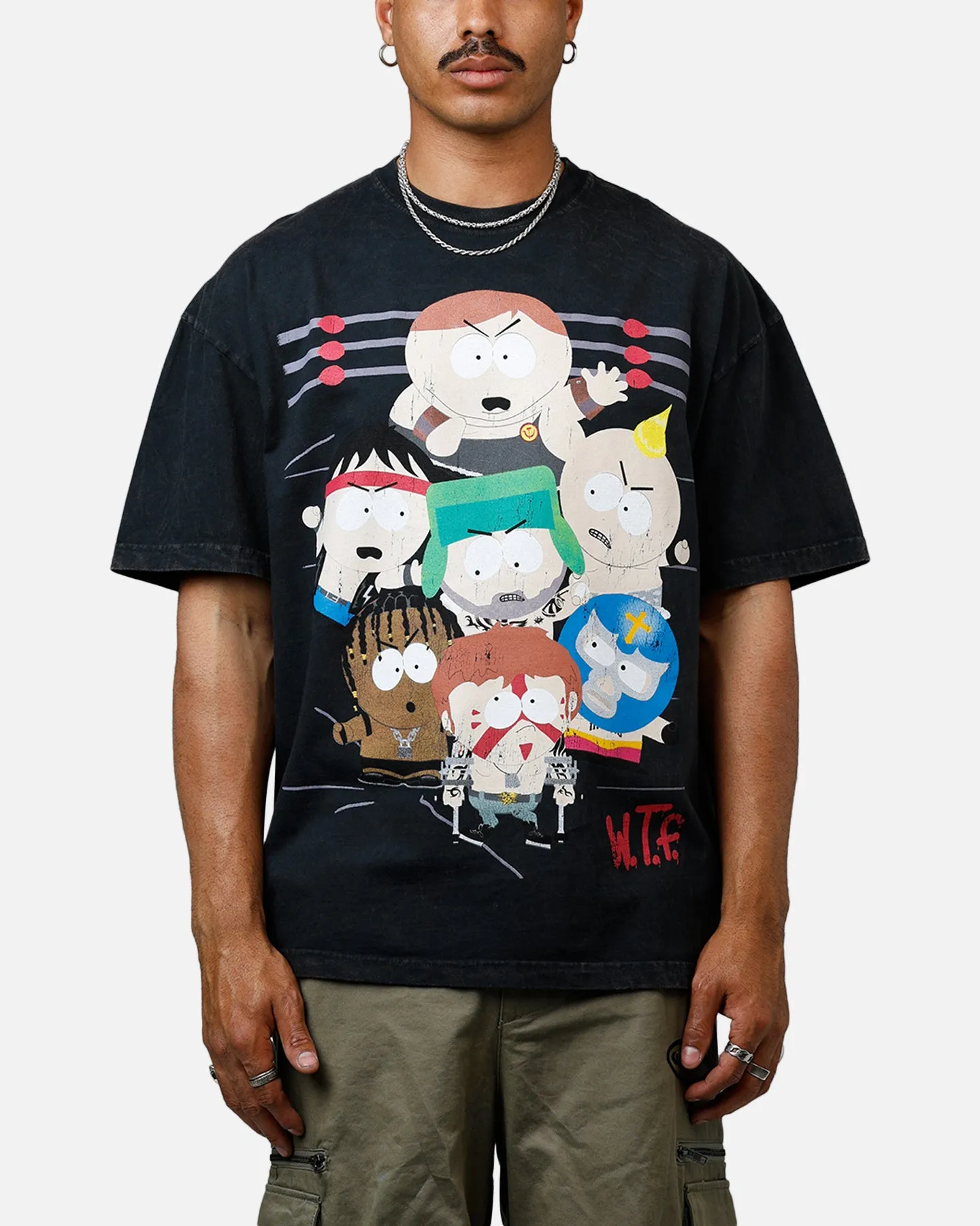 73 Studio WTF Heavyweight T-Shirt Black Acidwash