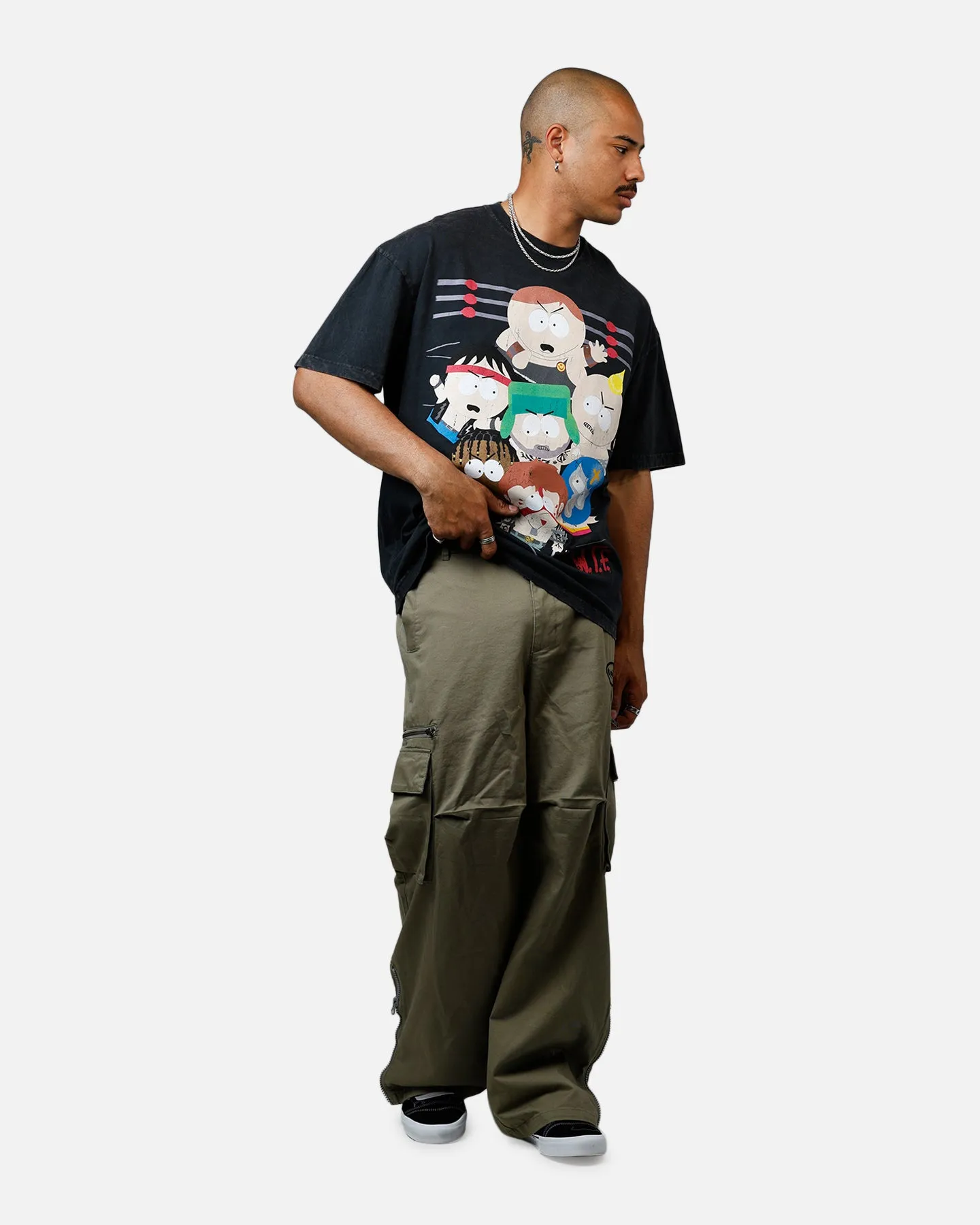 73 Studio WTF Heavyweight T-Shirt Black Acidwash