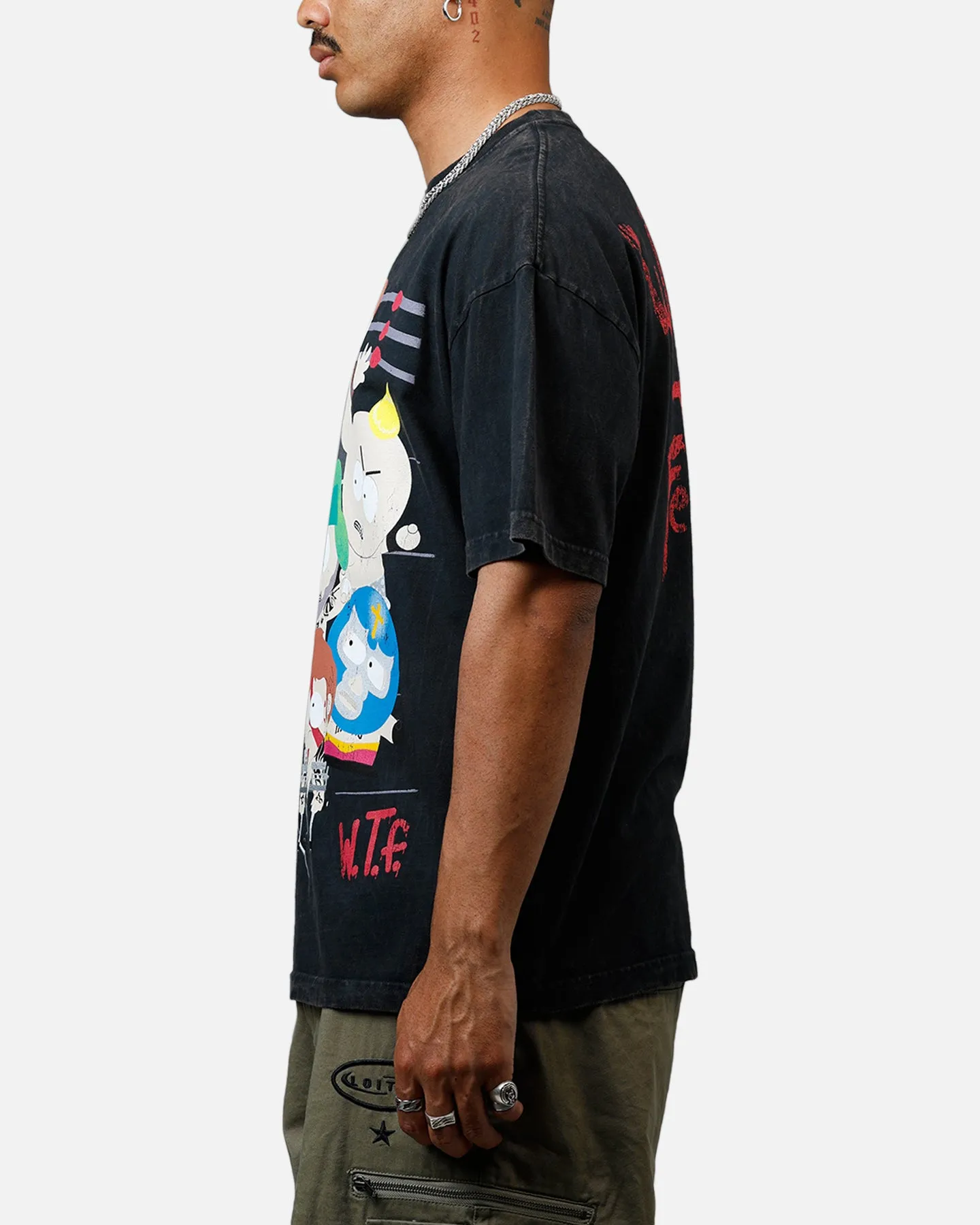 73 Studio WTF Heavyweight T-Shirt Black Acidwash