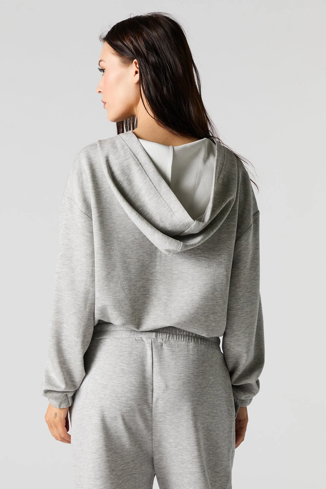 Active Quarter Zip Cinched Fleece Hoodie