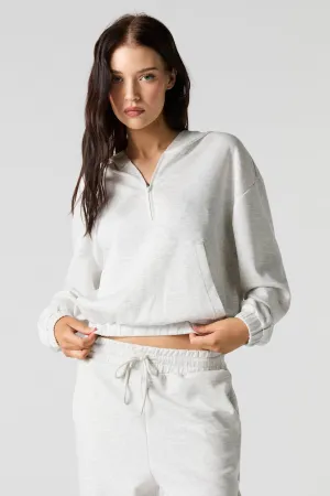 Active Quarter Zip Cinched Fleece Hoodie