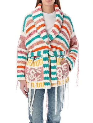 Alanui Chunky Striped Long-Sleeved Cardigan