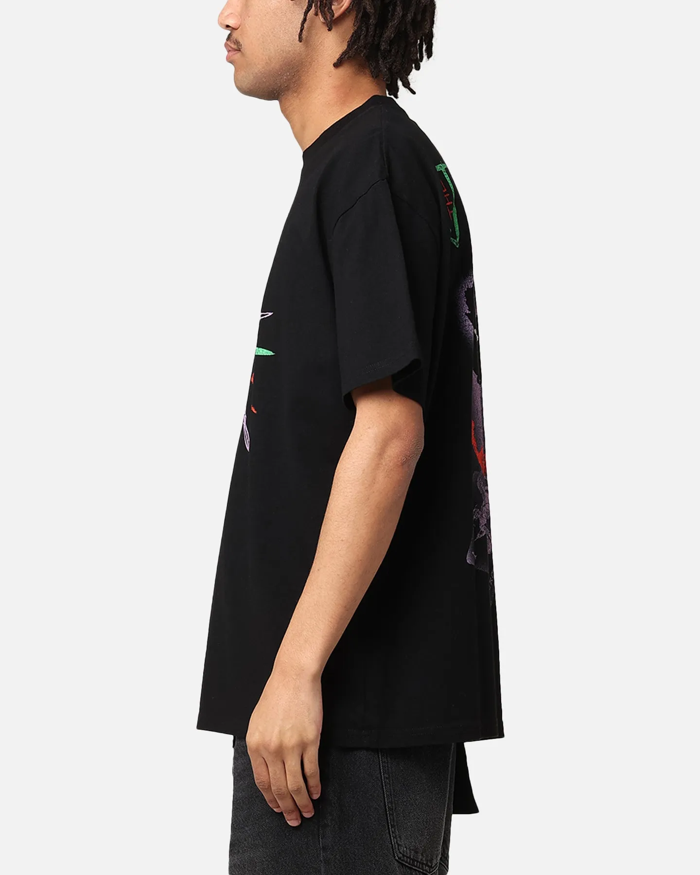 American Thrift X DC Batman The Joker Scars Heavy T-Shirt Black