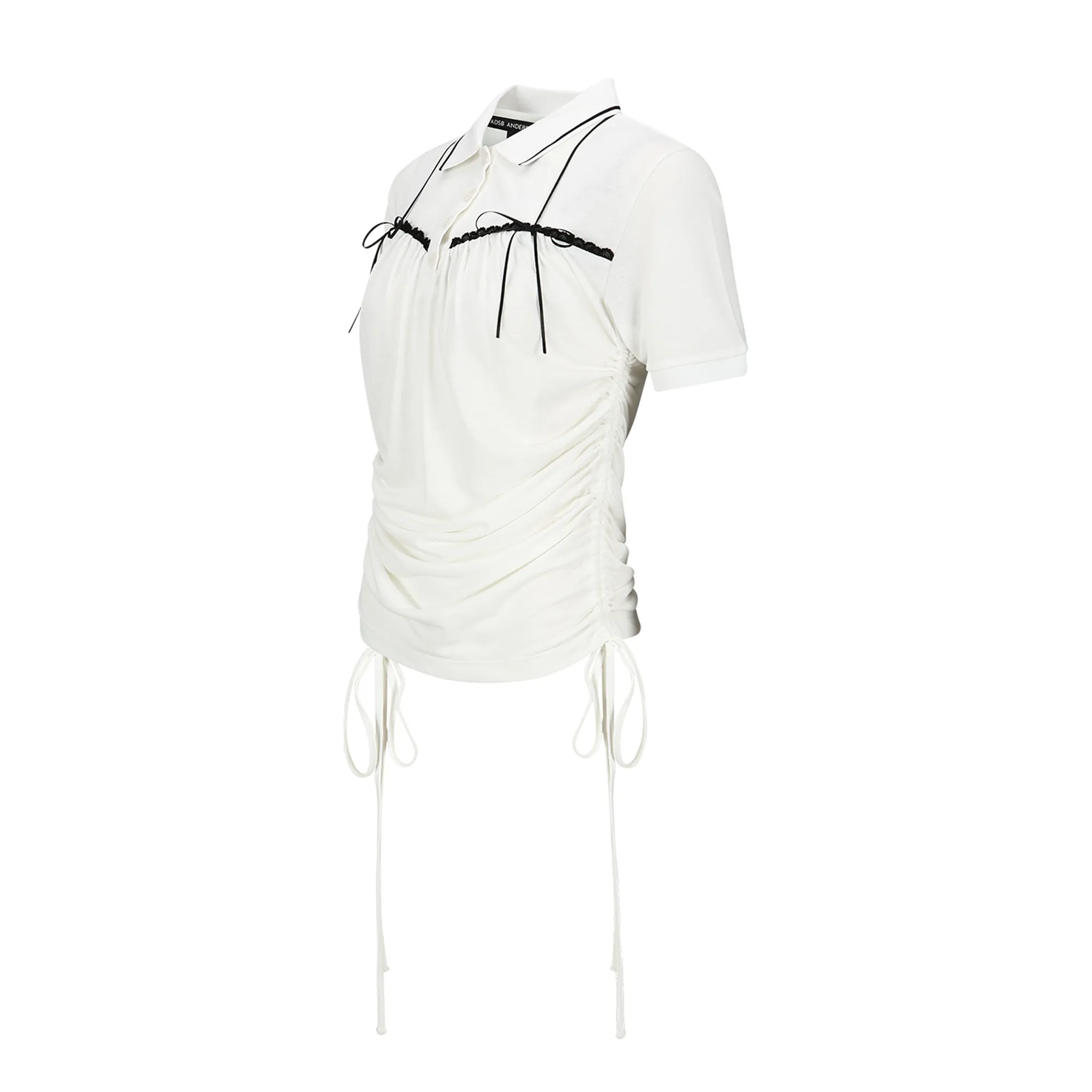 Andersson Bell Women's Halter String Piqua Polo Shirts White ATB1255W