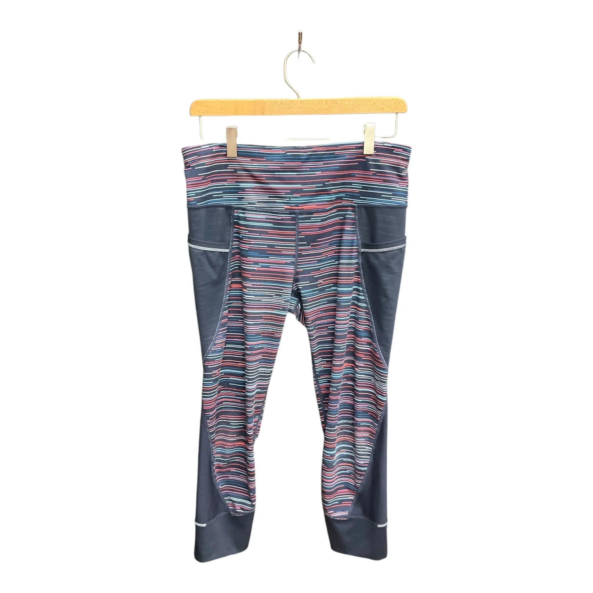 Athletic Capris By Athleta In Striped Pattern. Size: M