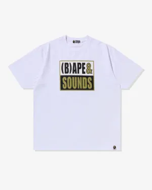 BAPE (B)APE SOUNDS LOGO TEE - WHITE