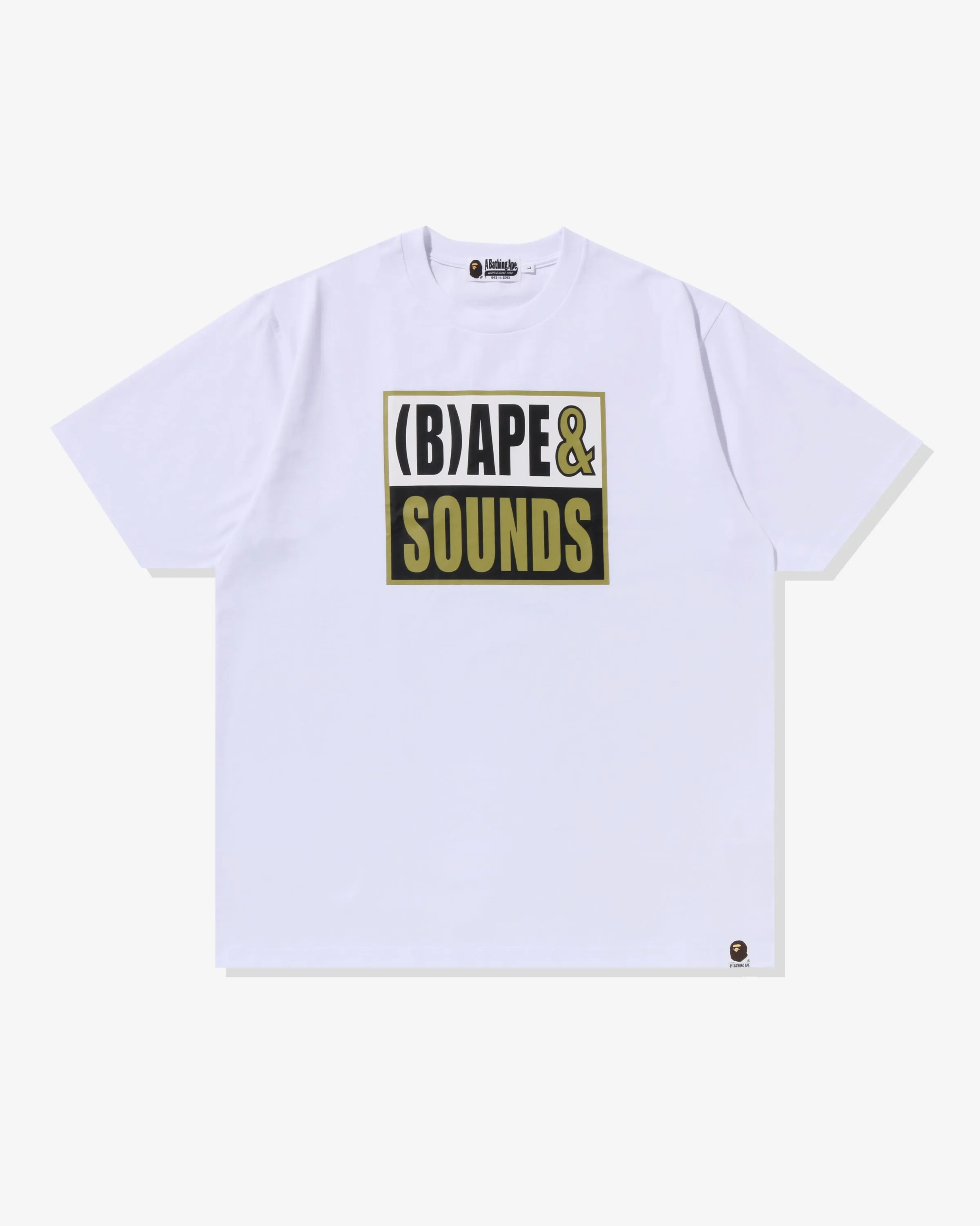 BAPE (B)APE SOUNDS LOGO TEE - WHITE