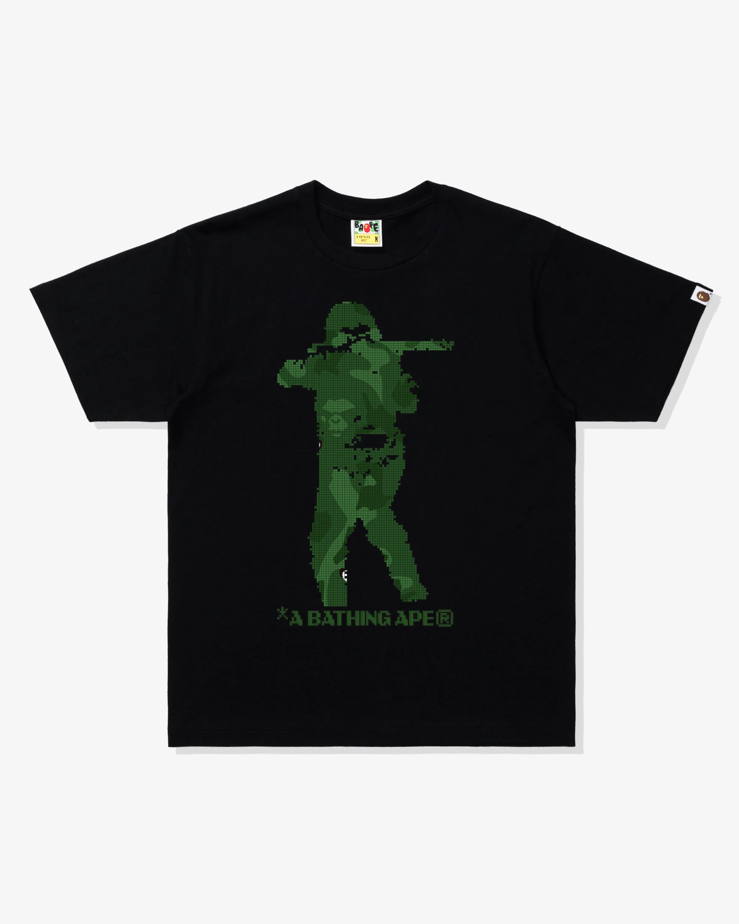 BAPE BITMAP SOLDIER TEE - BLACK
