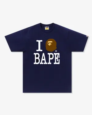 BAPE I LOVE BAPE TEE - NAVY