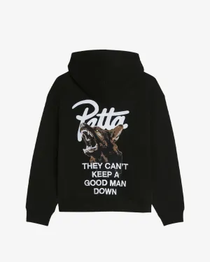 Bark Boxy Hooded Sweater Black
