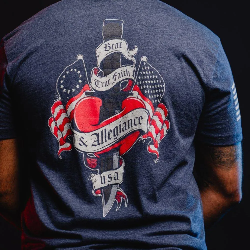 Bear True Faith & Allegiance T-Shirt - Midnight Navy