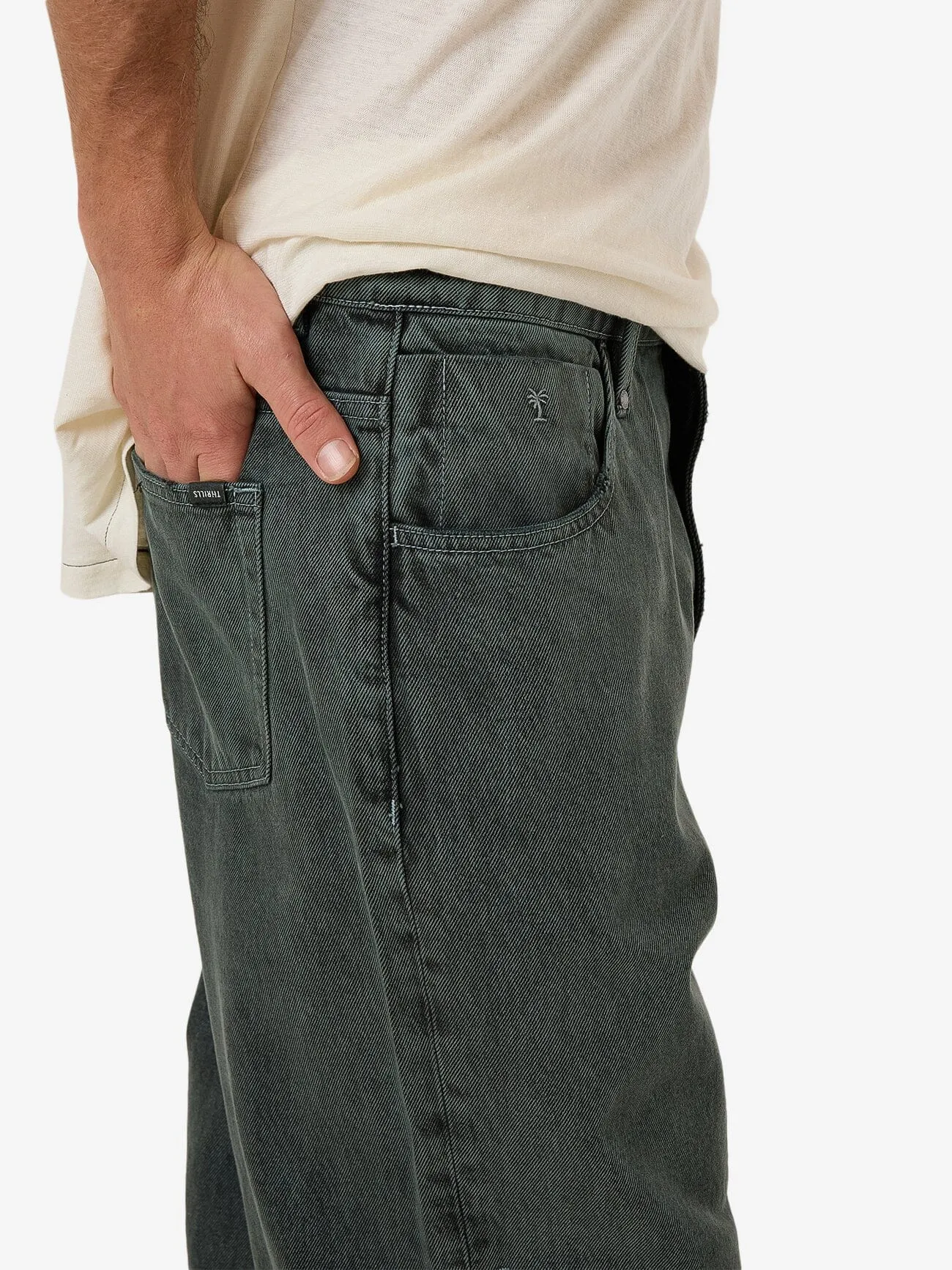 Big Slacker Baggy Denim Jean - Dark Forest