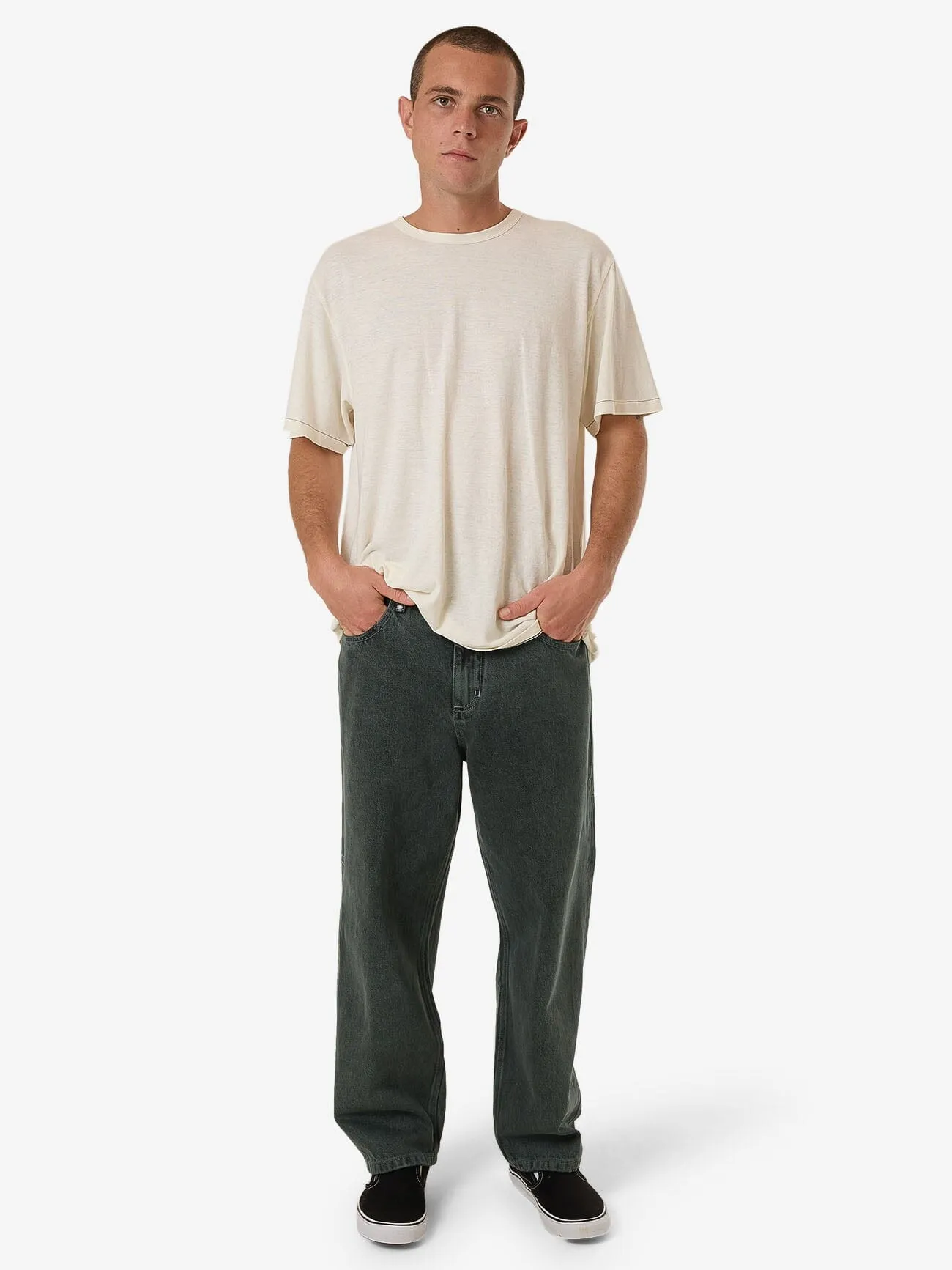 Big Slacker Baggy Denim Jean - Dark Forest