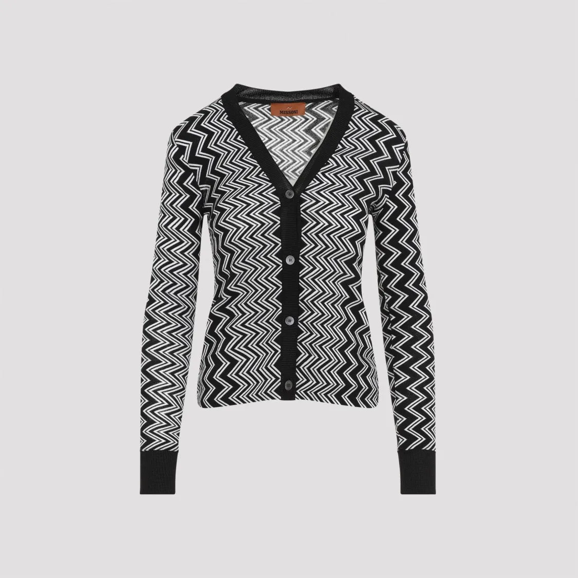 Black Wool Buttoned Cardigan