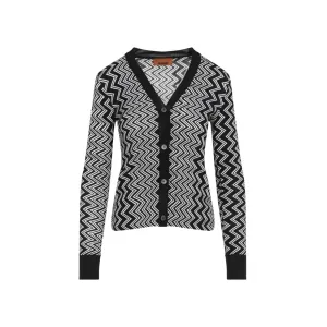 Black Wool Buttoned Cardigan