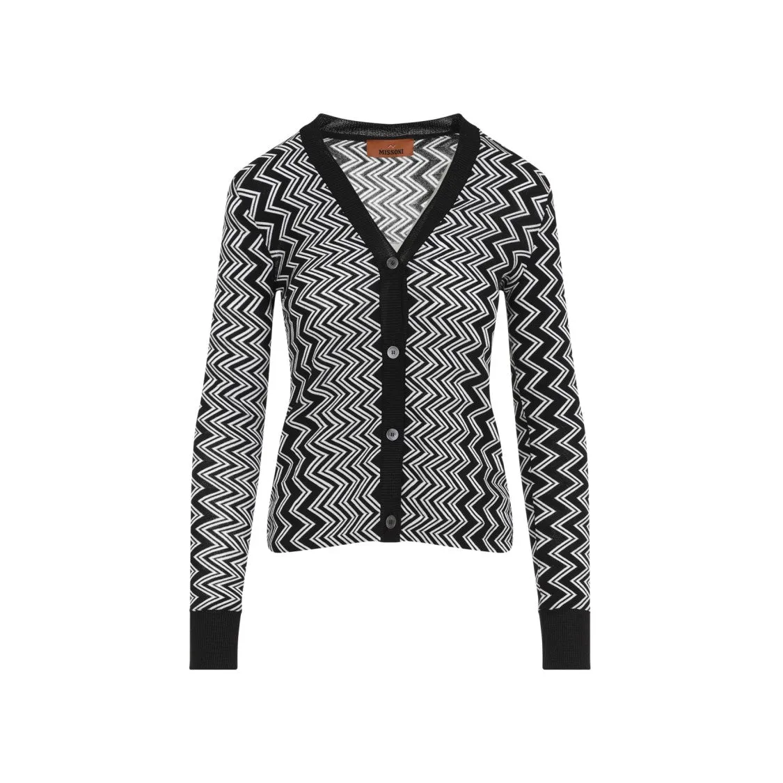 Black Wool Buttoned Cardigan