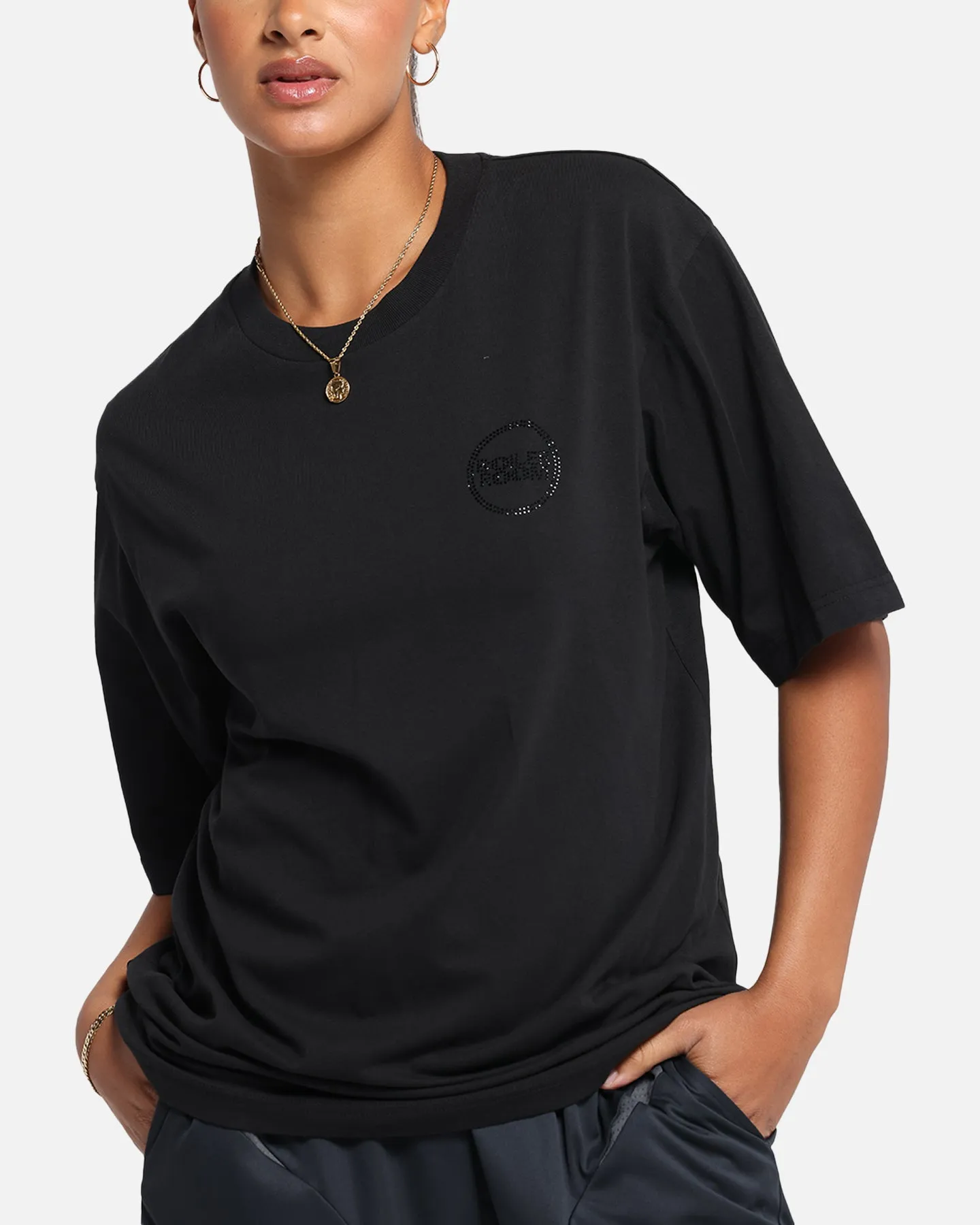 Boiler Room Rhiinestone T-Shirt Black