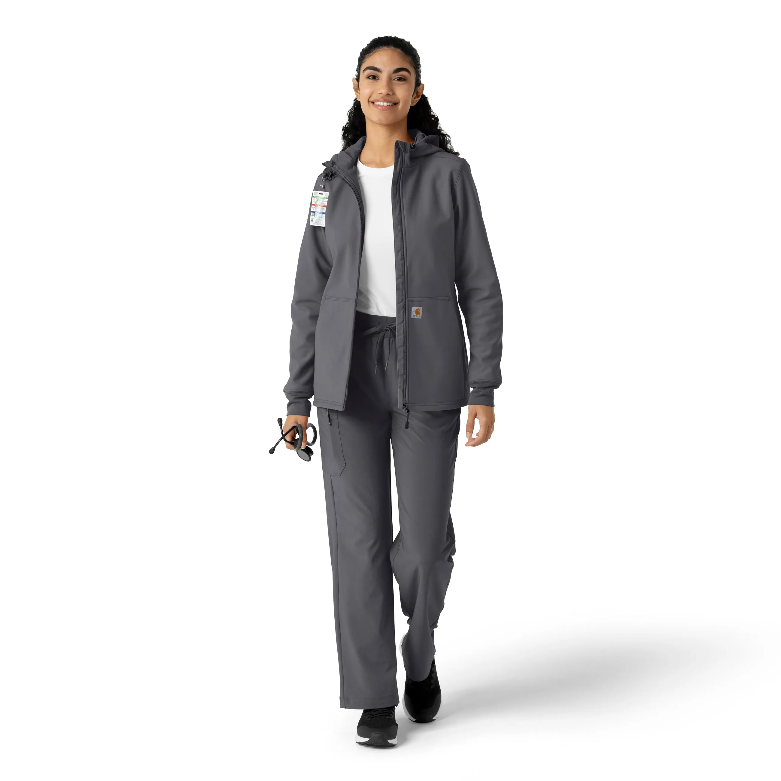 Carhartt Women's Bonded Fleece Hoodie - Pewter