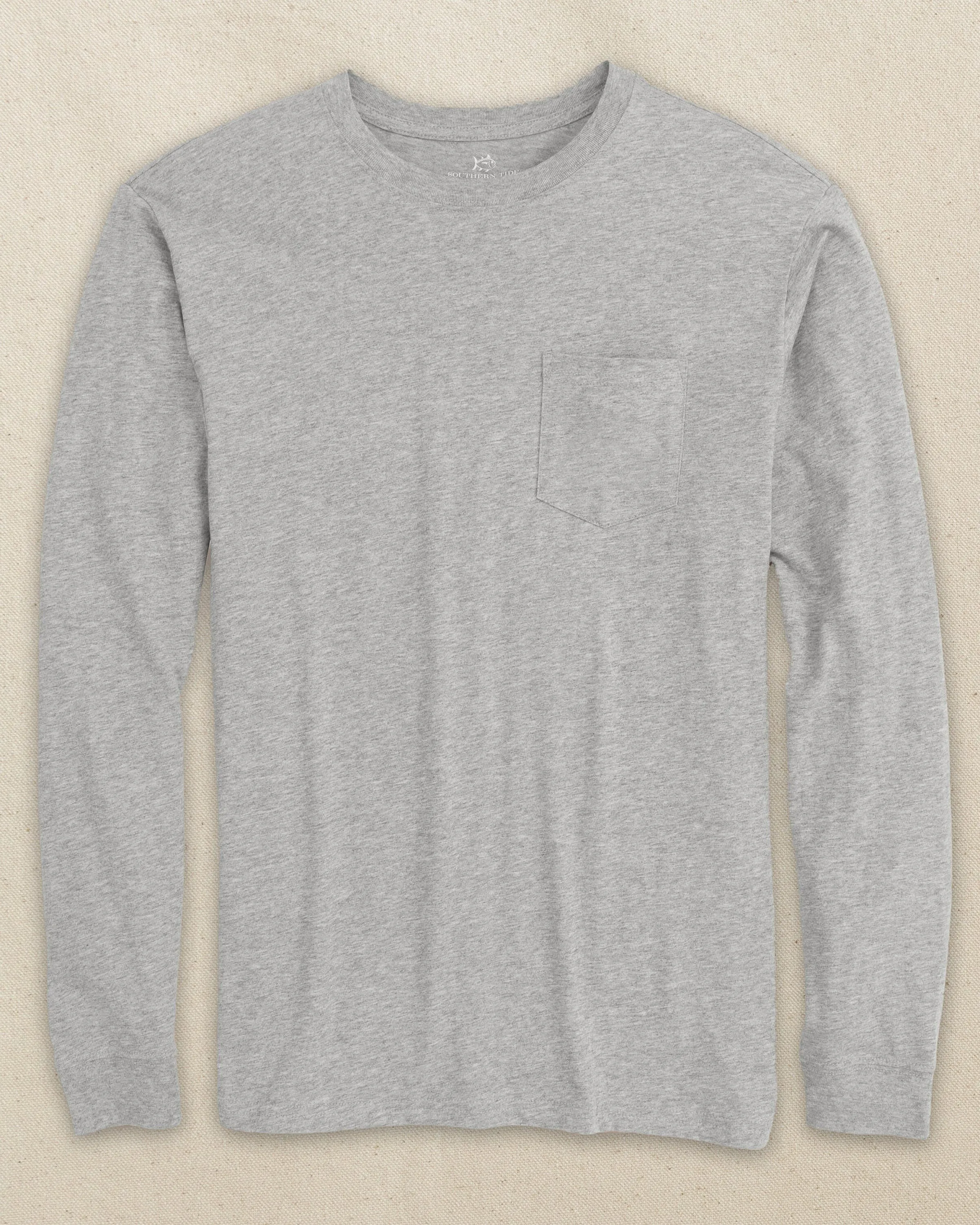 Classic Long Sleeve Pocket T-Shirt - Heather Grey