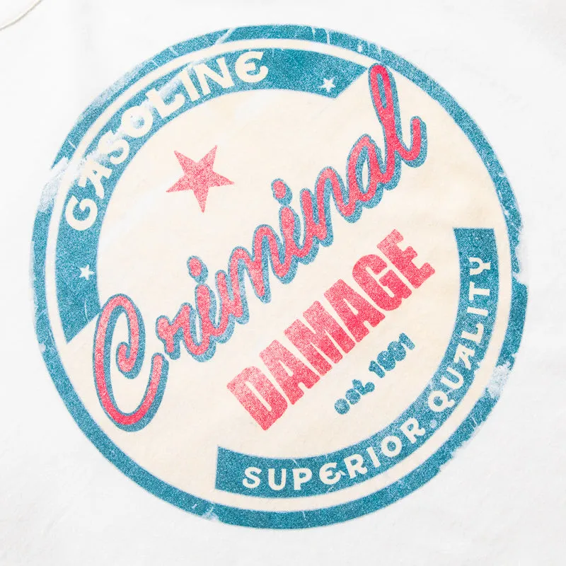 Criminal Damage Gasoline Tee - Off White