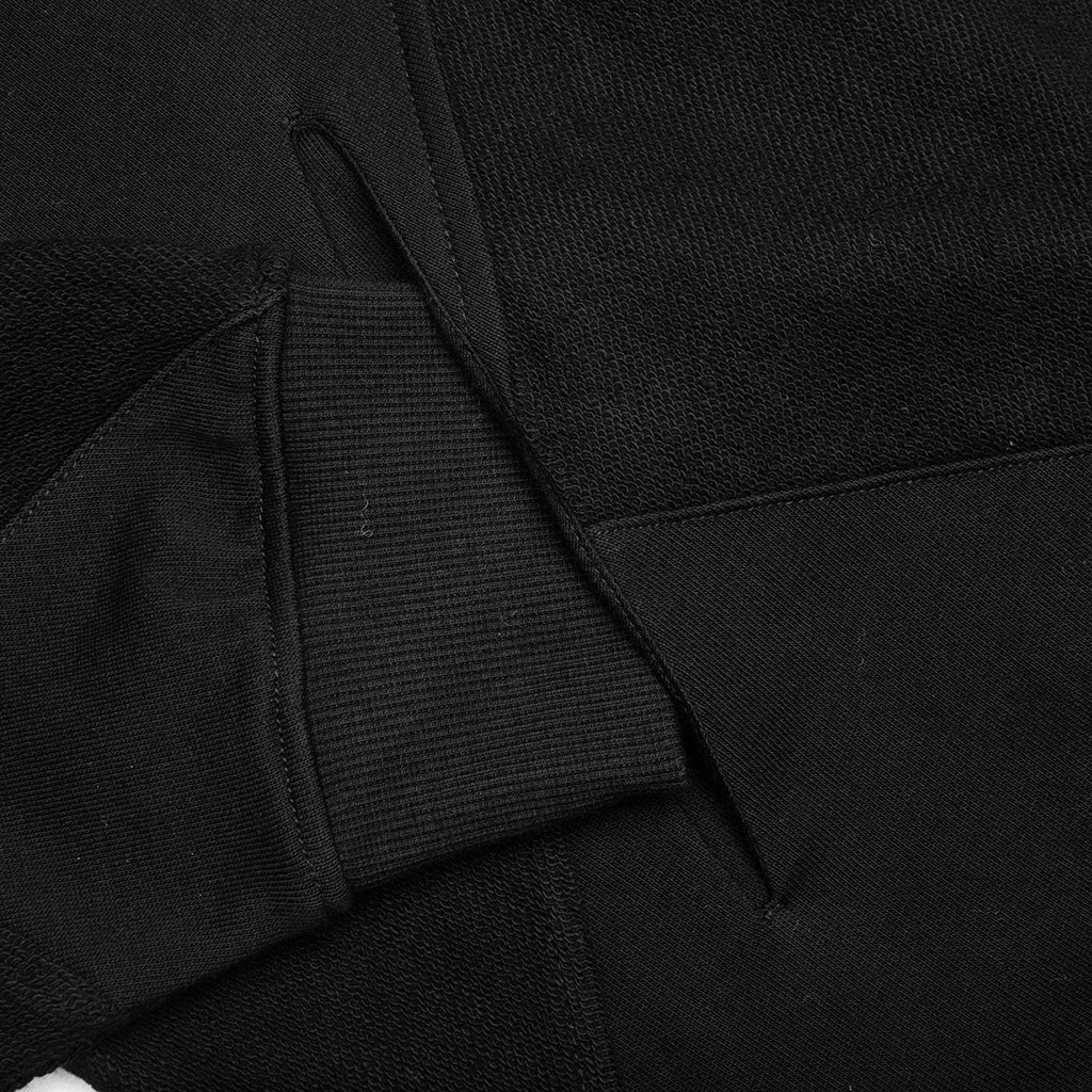 Diamond Terry Hooded Sweatshirt - Black