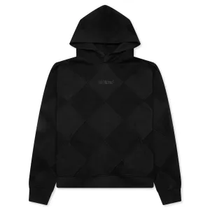 Diamond Terry Hooded Sweatshirt - Black