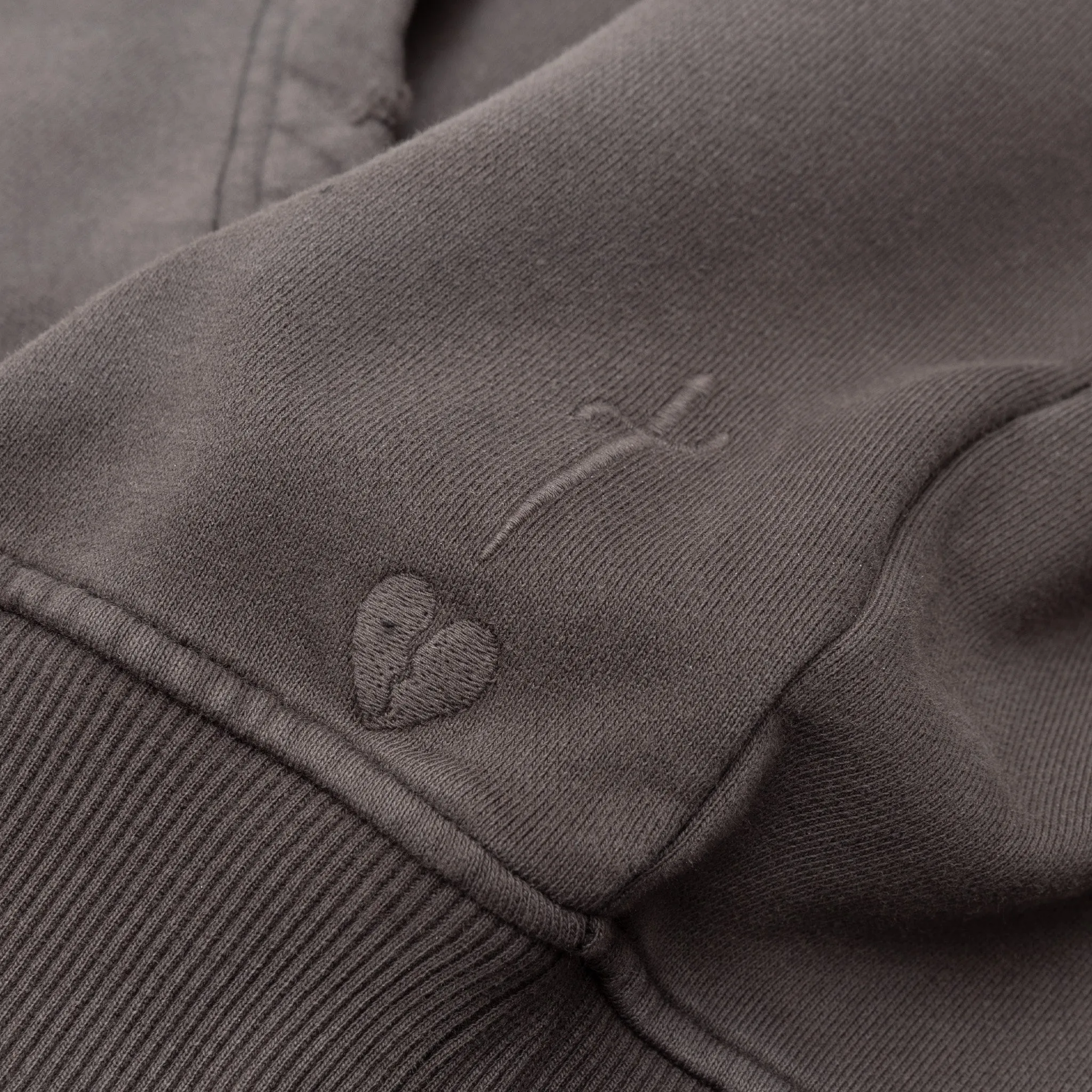 DISTRESSED ZIP HOODIE