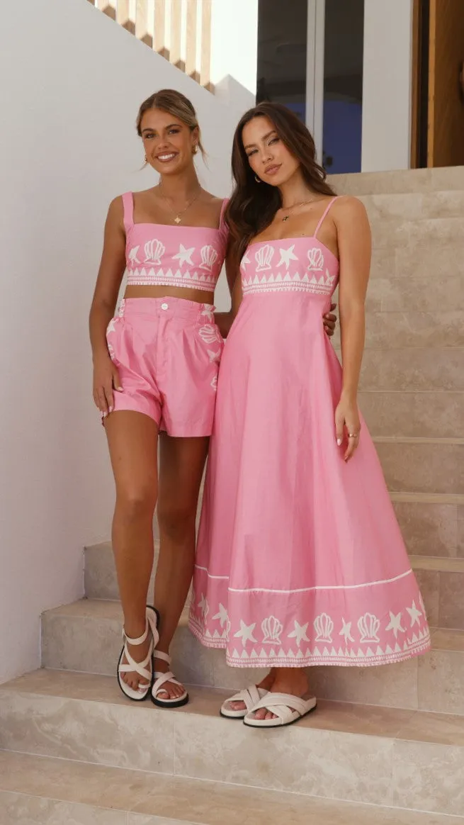 Edeline Crop Top - Pink Shell Collection