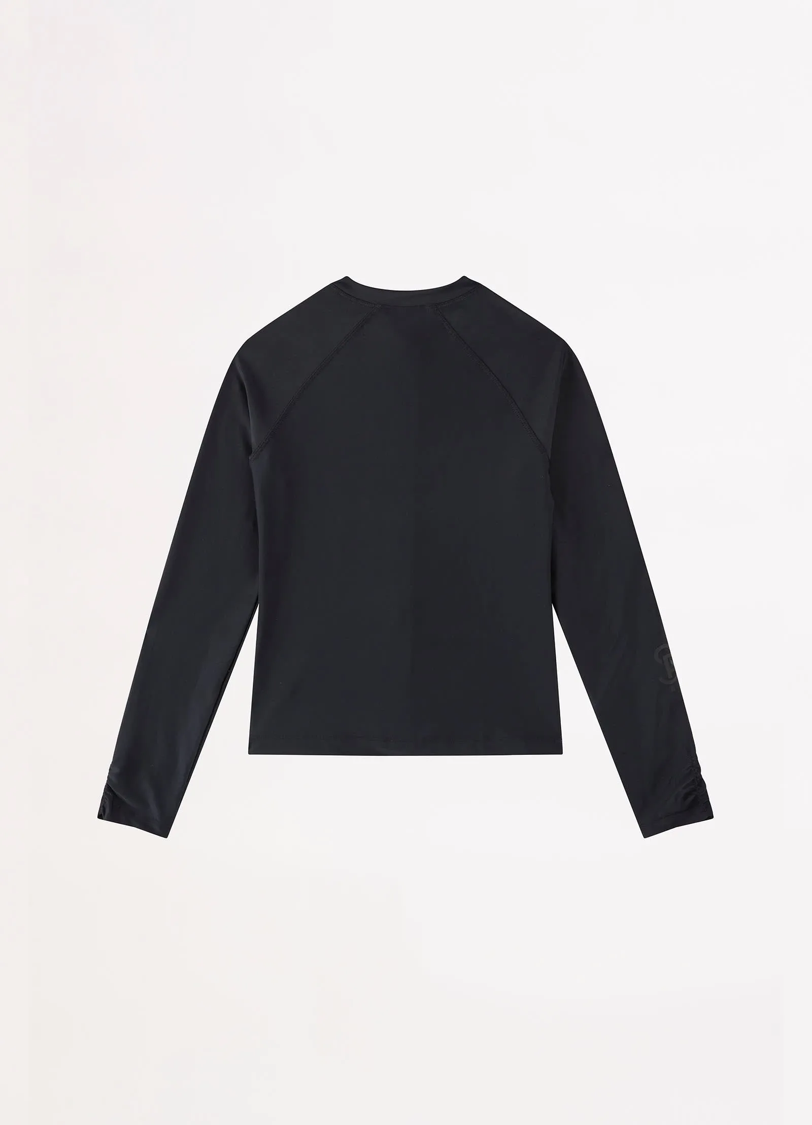Essentials Girls Zip Front Rashie - Black