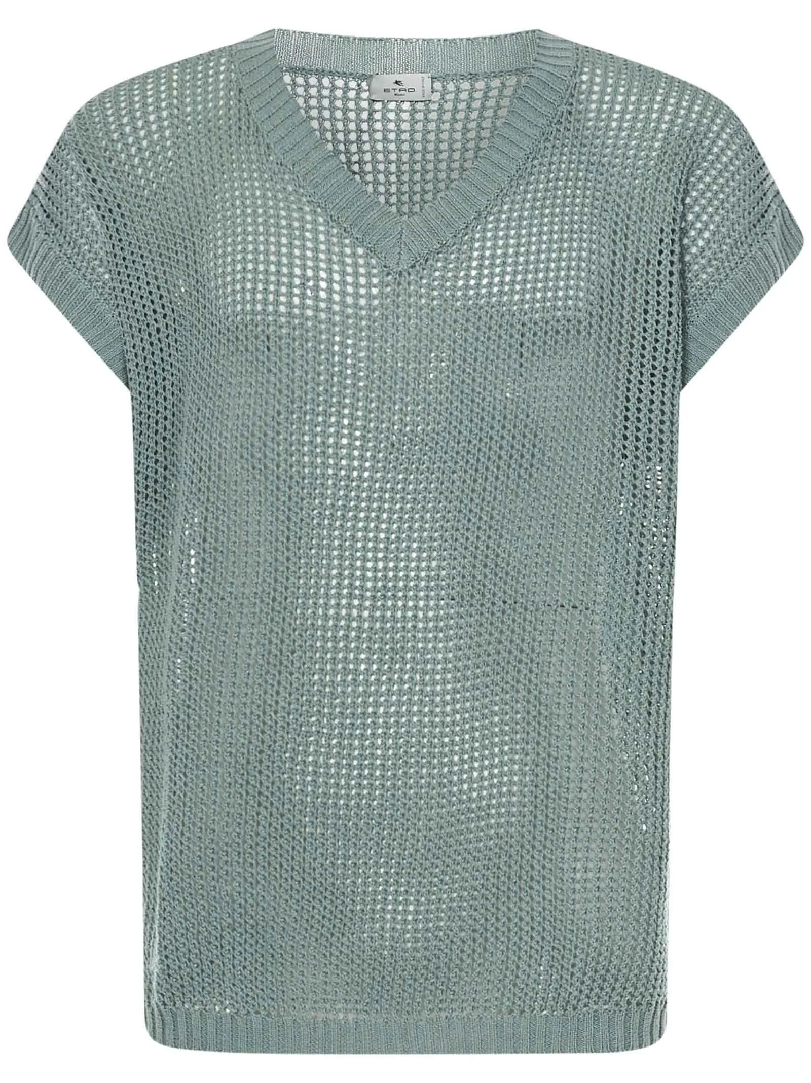 Etro Open-Knit V-Neck Vest