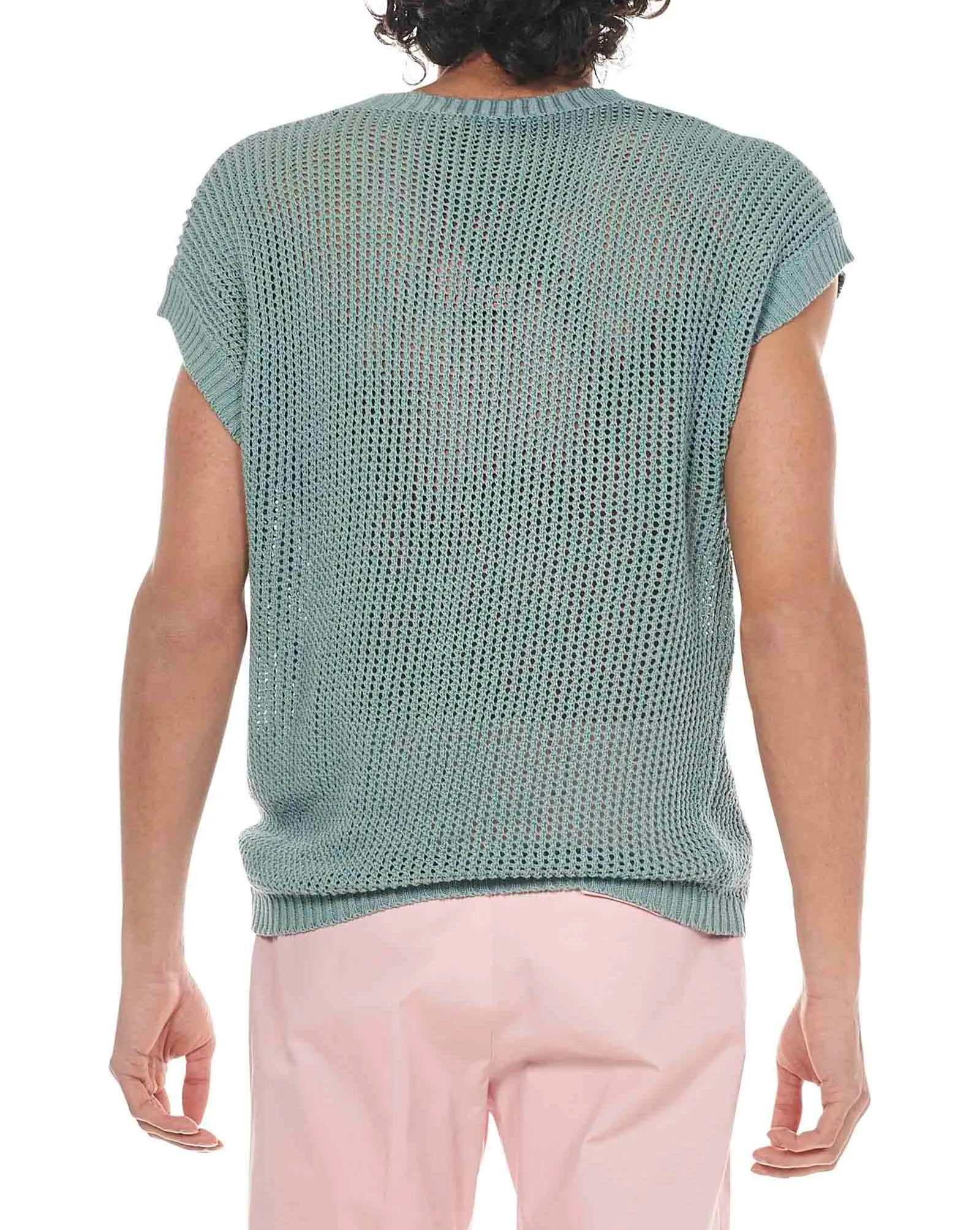 Etro Open-Knit V-Neck Vest