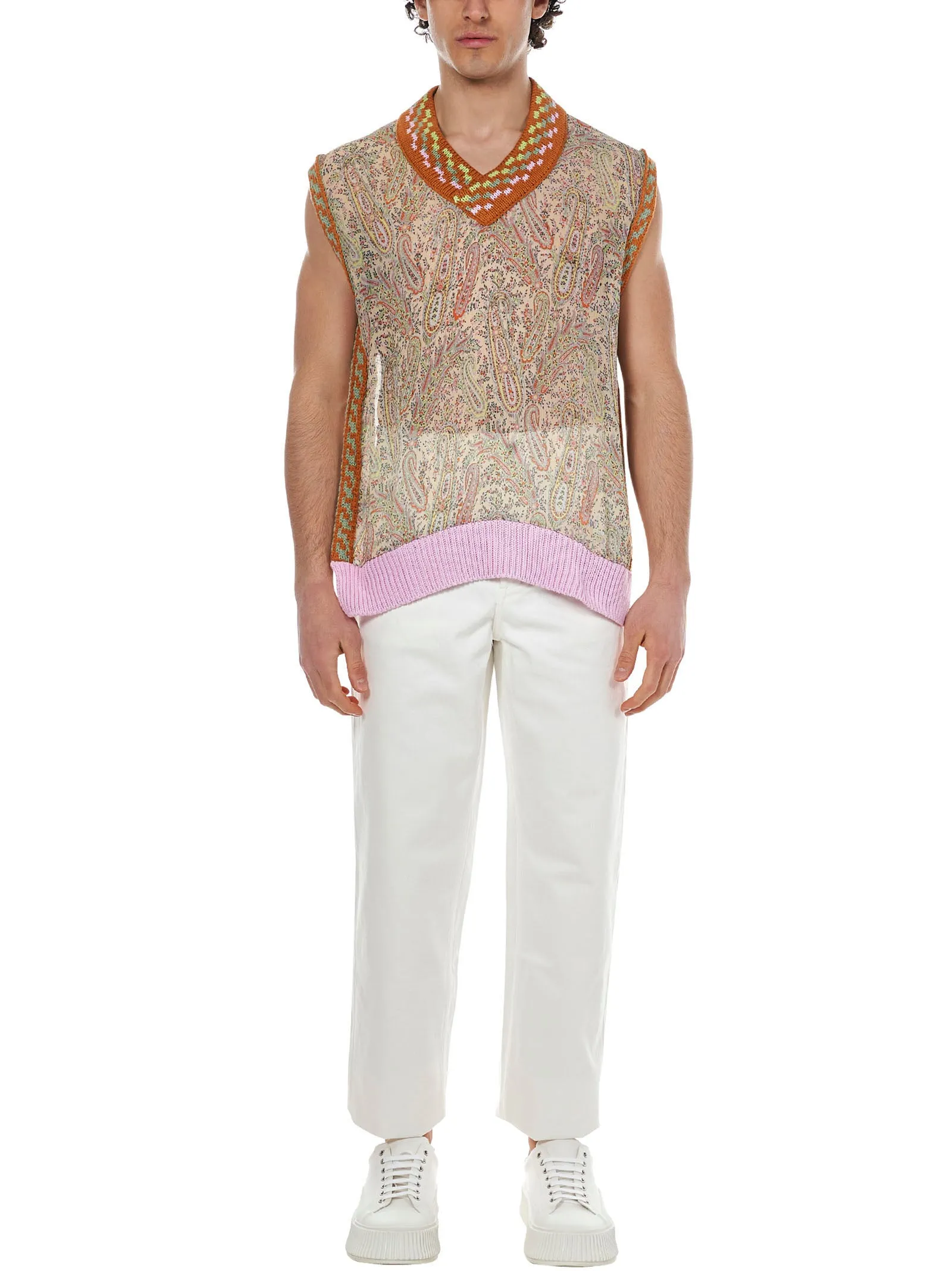 Etro Paisley Print V-Neck Vest