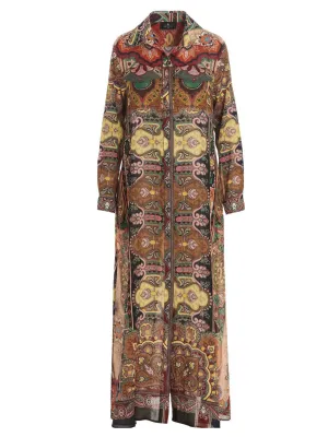 Etro Pattern Printed Maxi Shirt Dress