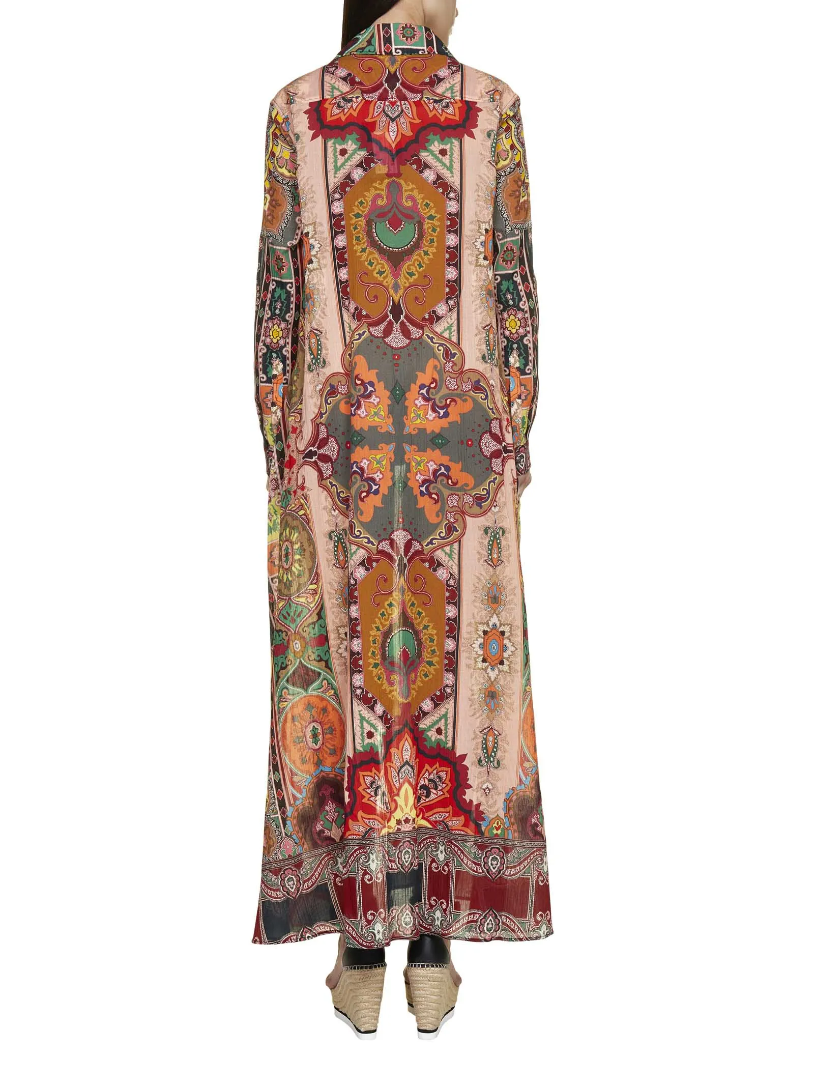 Etro Pattern Printed Maxi Shirt Dress