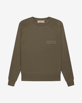 FEAR OF GOD FOG ESSENTIALS FW22 CREWNECK WOOD (NEW)