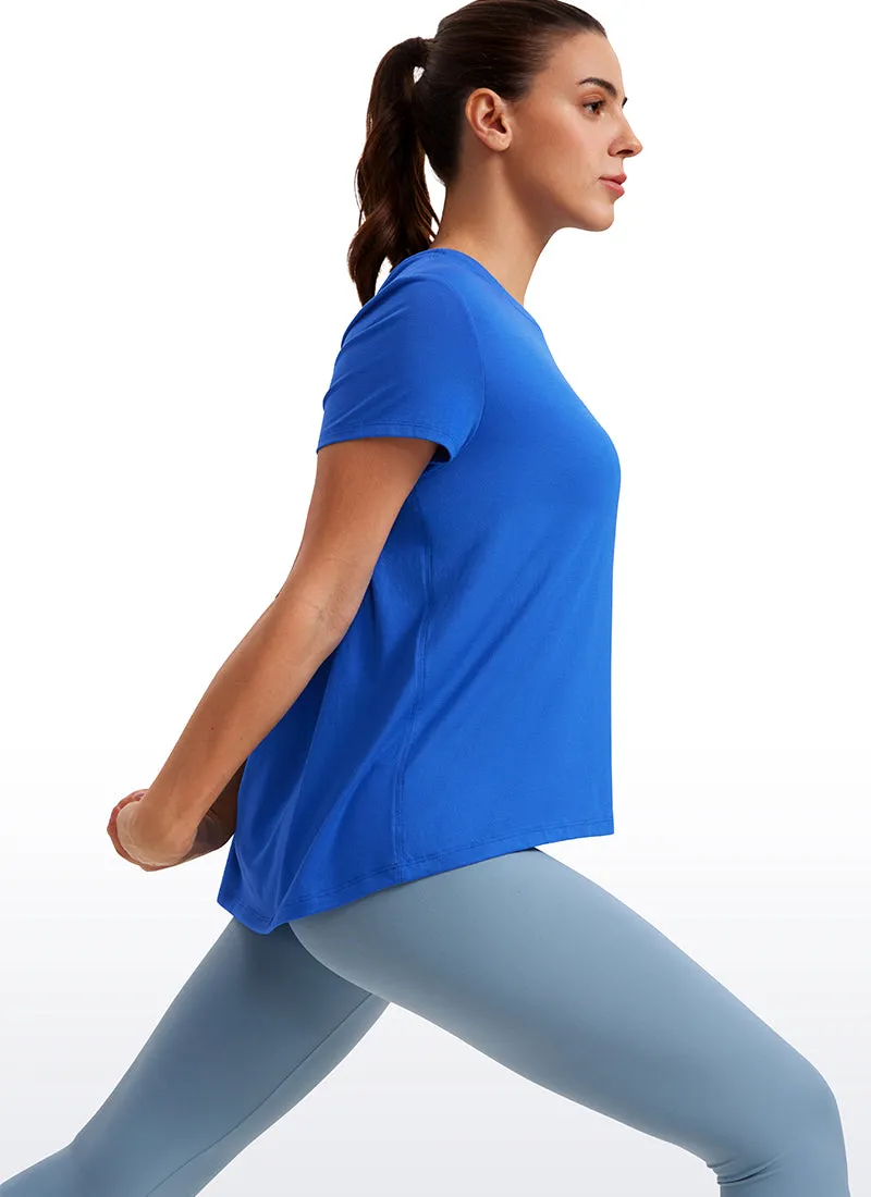 Flowy Yoga Short Sleeves Crew Neck