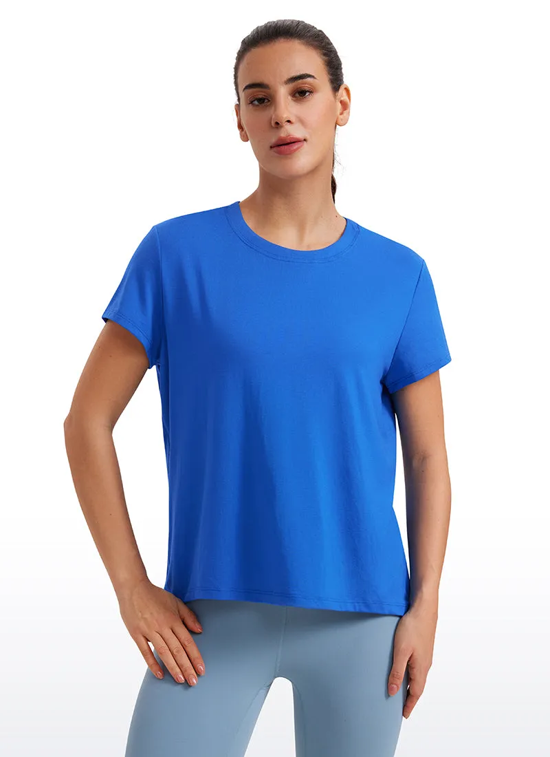 Flowy Yoga Short Sleeves Crew Neck