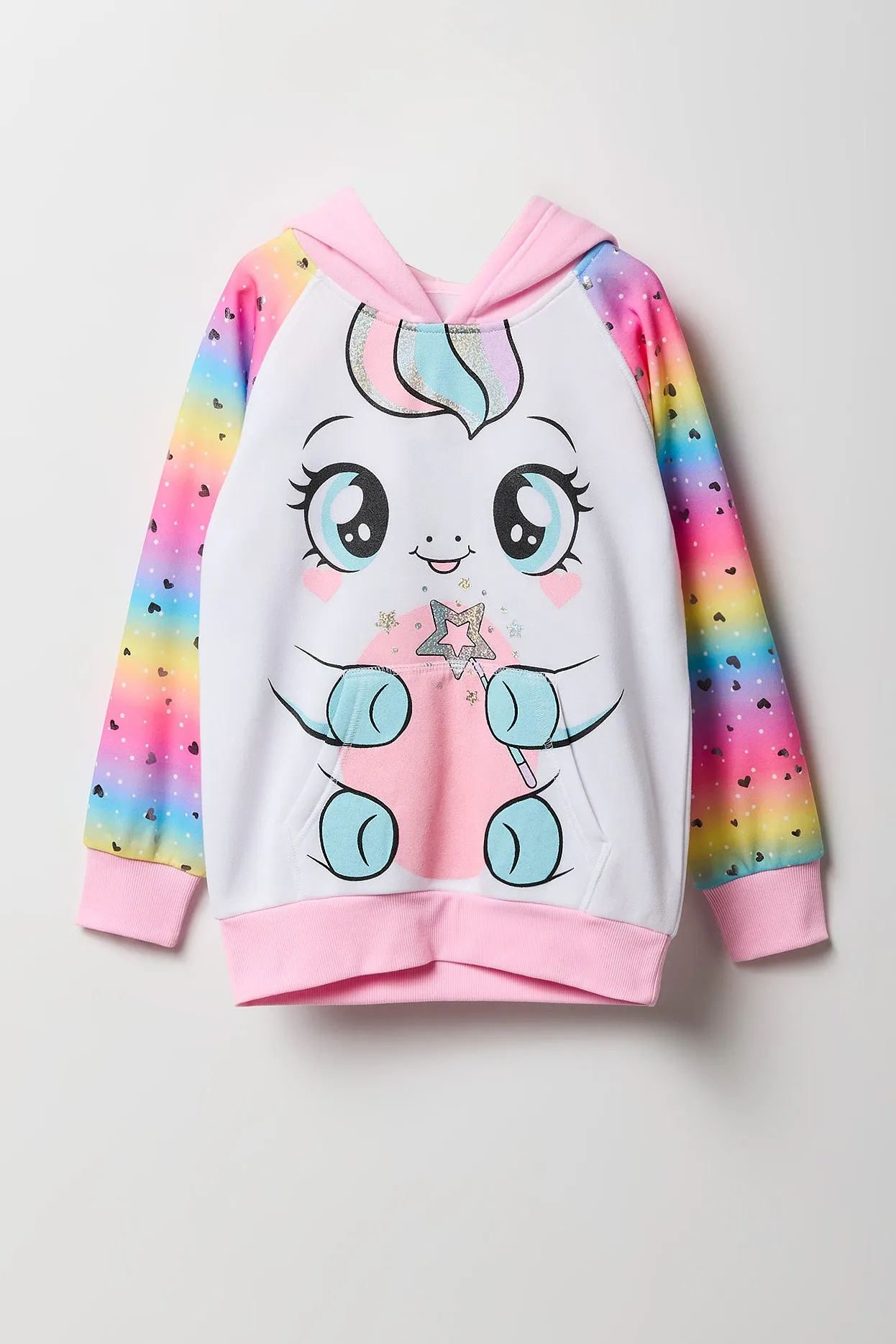 Girls Magic Unicorn Character Hoodie