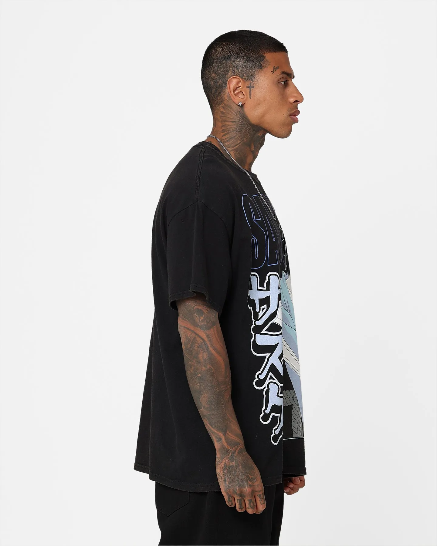 Goat Crew X Naruto Sasuke Vintage T-Shirt Black Wash