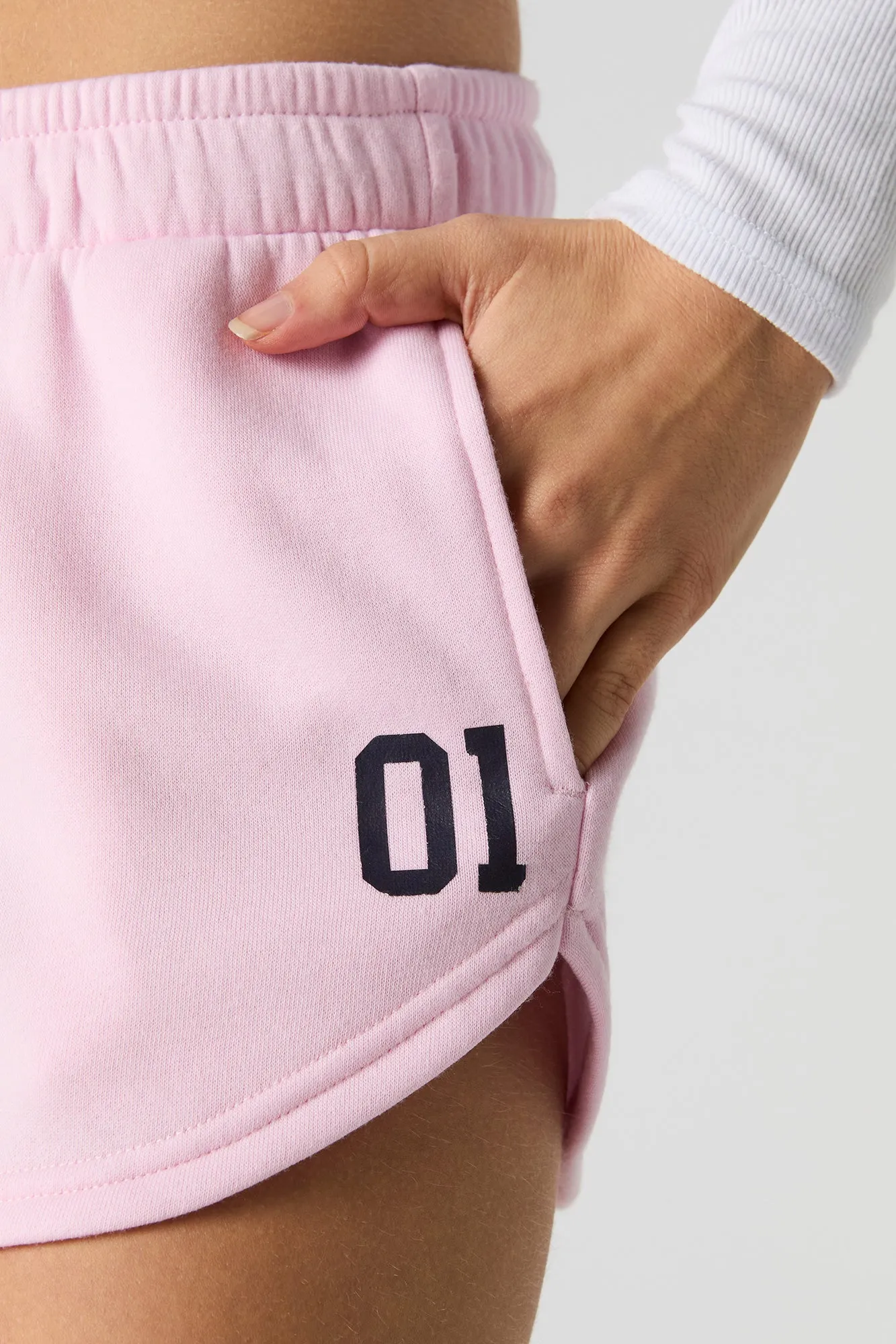Graphic Fleece Dolphin Short