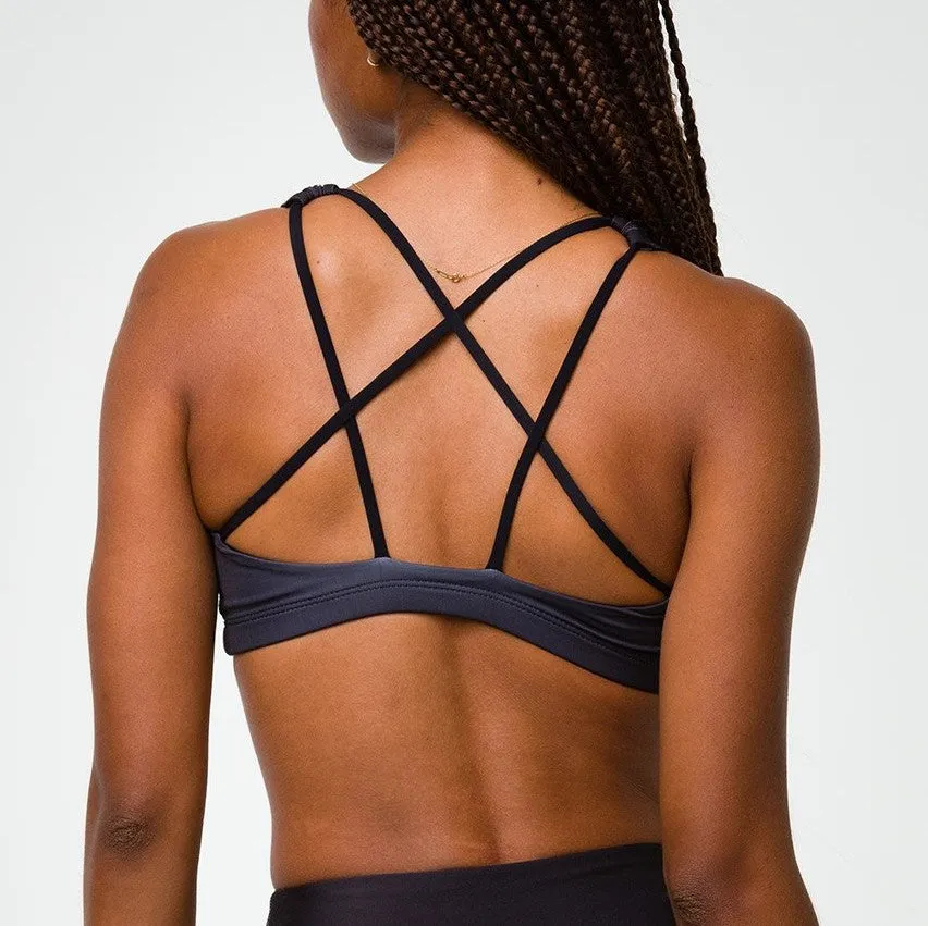 Graphic Mudra Bra - Midnight Palm