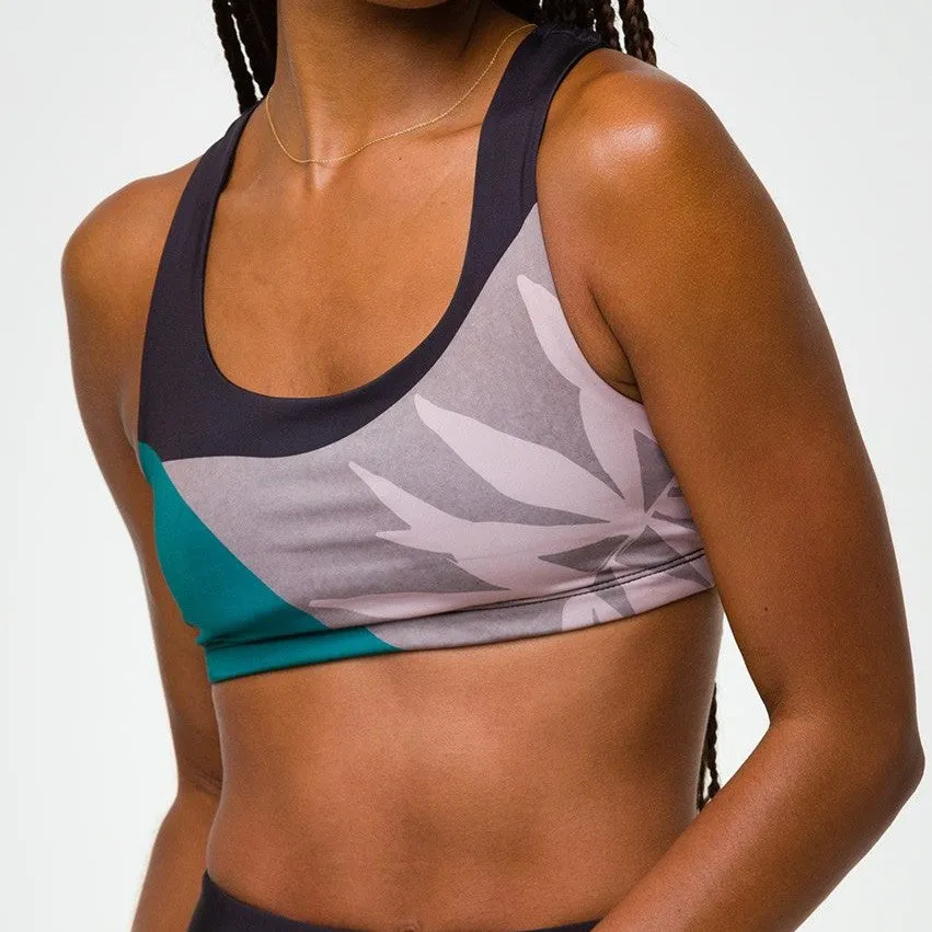 Graphic Mudra Bra - Midnight Palm