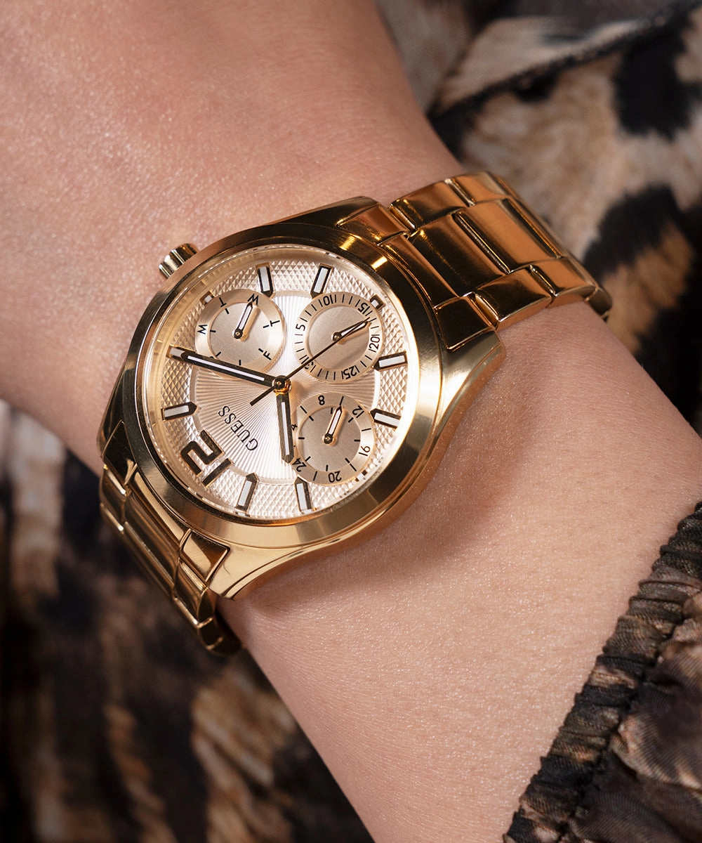 GUESS Ladies Gold Tone Multi-function Watch