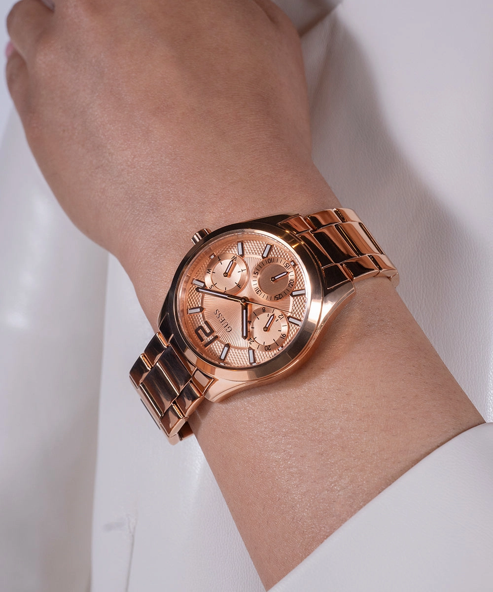 GUESS Ladies Rose Gold Tone Multi-function Watch