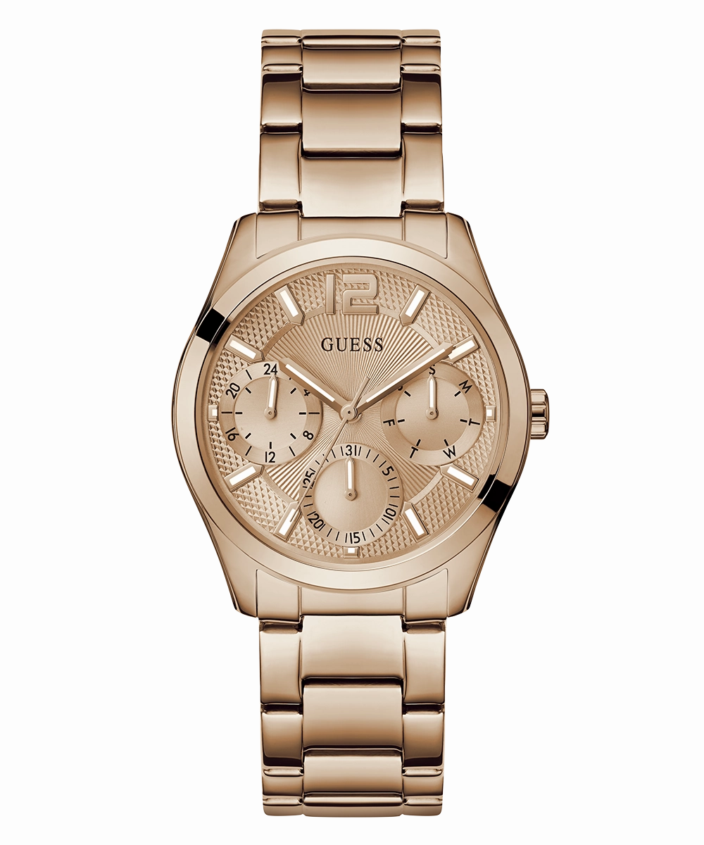 GUESS Ladies Rose Gold Tone Multi-function Watch