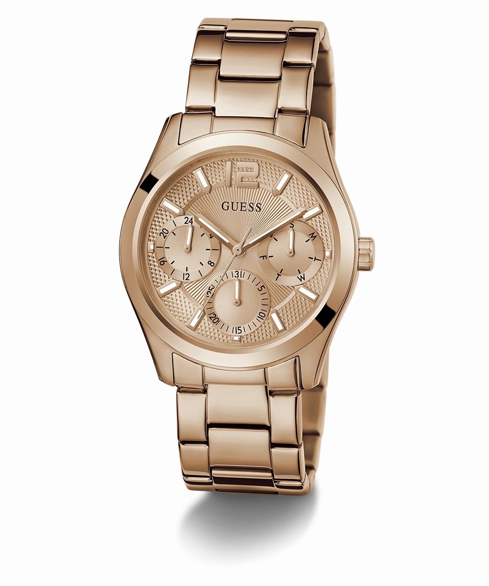 GUESS Ladies Rose Gold Tone Multi-function Watch