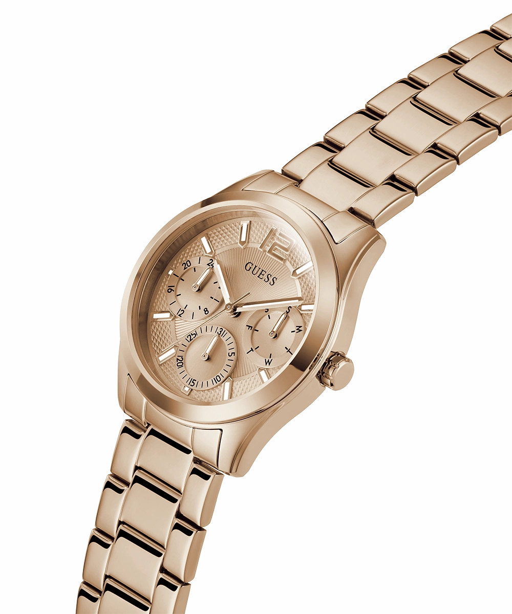 GUESS Ladies Rose Gold Tone Multi-function Watch
