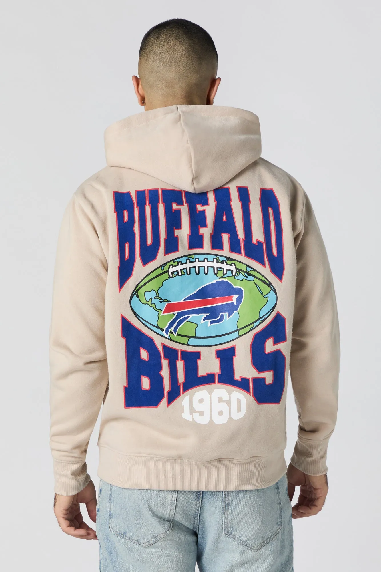 Haut à capuchon en molleton à imprimé floqué Buffalo Bills