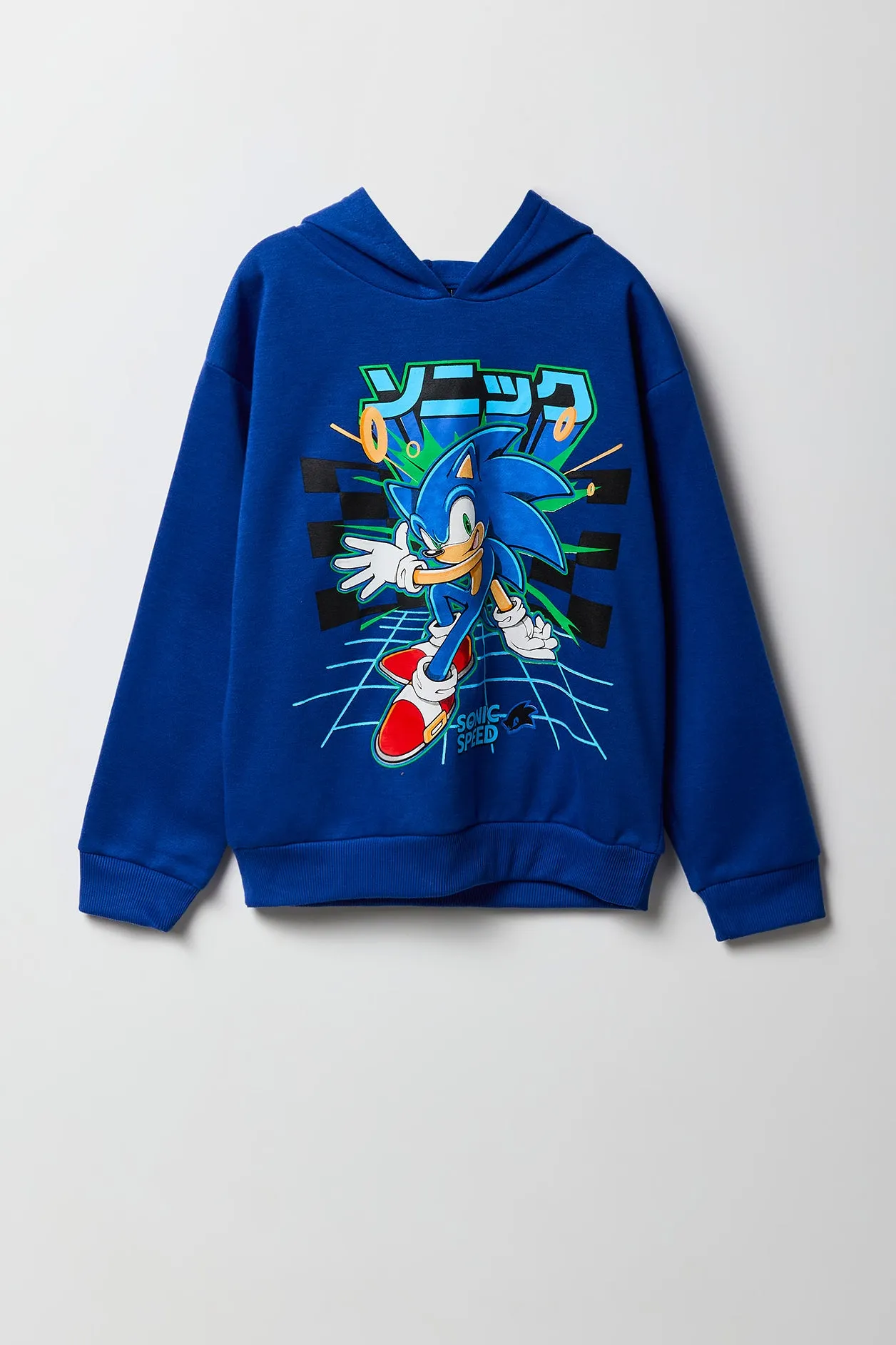 Haut à capuchon en molleton à imprimé Sonic pour enfants